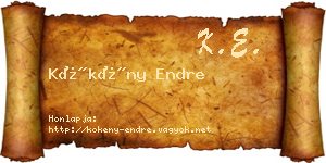 Kökény Endre névjegykártya
