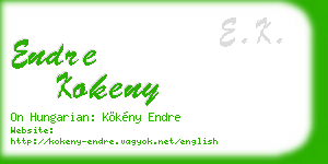 endre kokeny business card